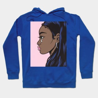 Black Crying Comic Girl Hoodie